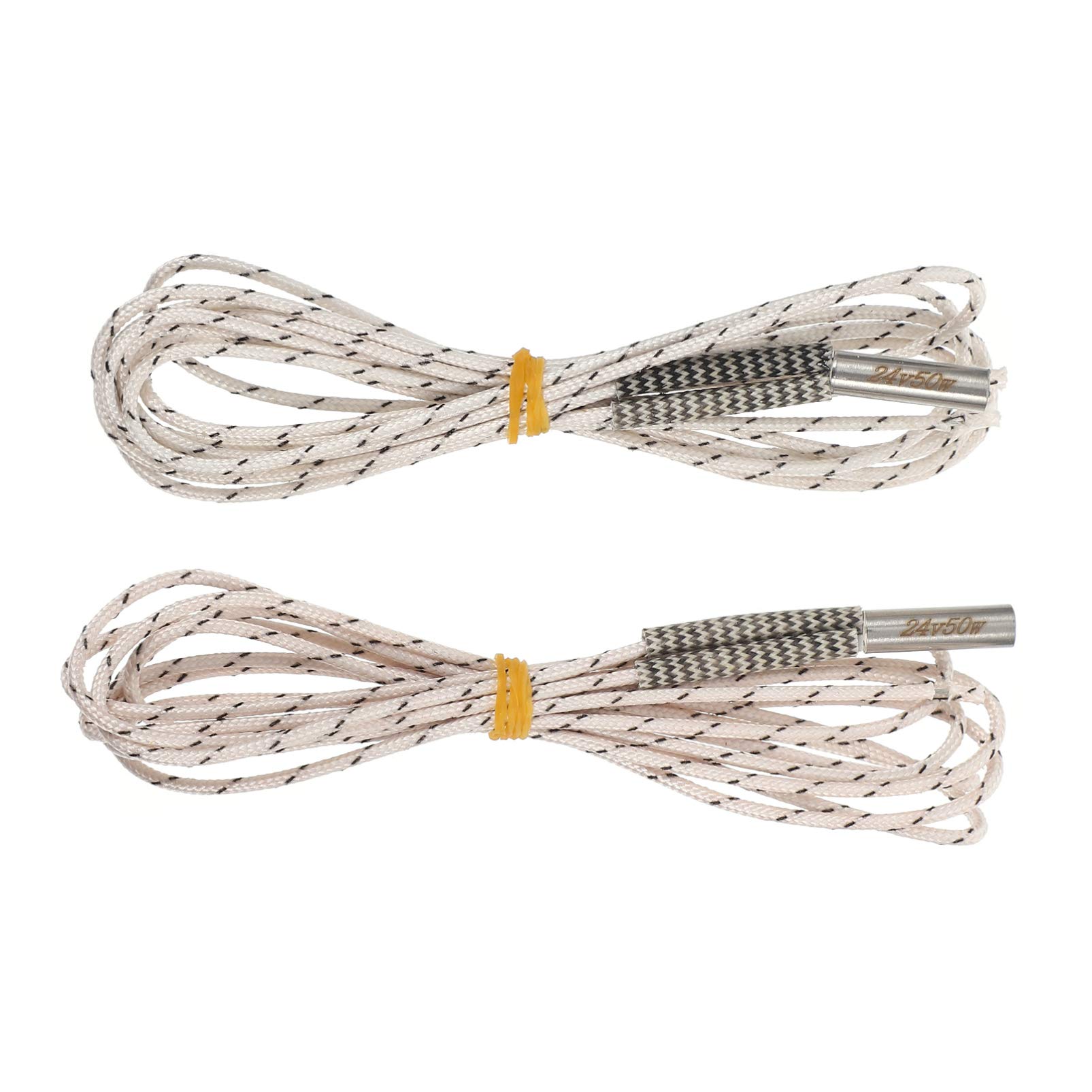 Scicalife 2pcs Nickel Cartridge Heater for 3D Printer - 3D Printer Heating Tube, Extruder Hotend Heating Rod, Single Head Wire Cartridge Heater - Perfect for DIY 3D Printing, Repairs & Upgrades