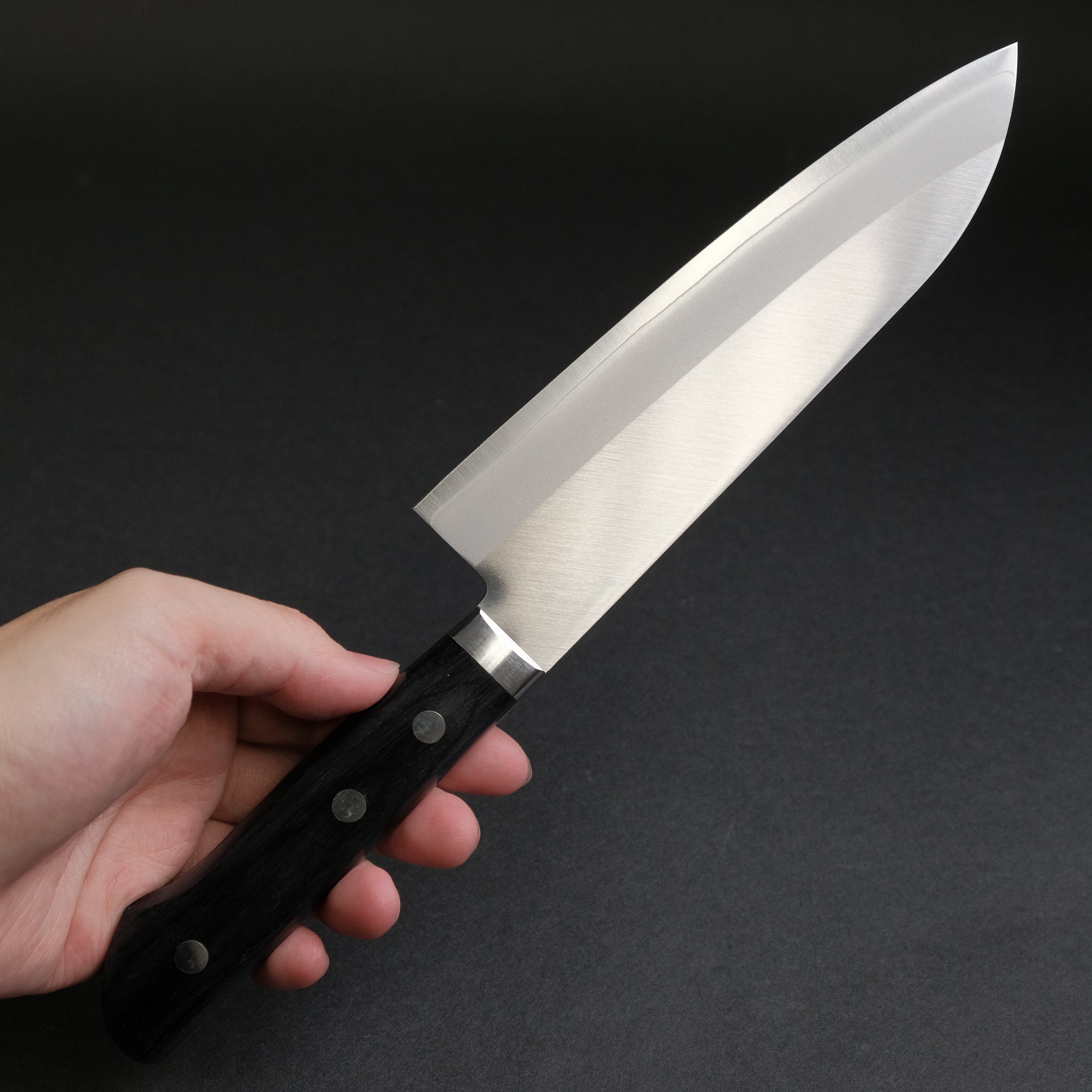 Hitohira Imojiya MZ Chromax Santoku Knife 165mm - Japanese Chef Knife with Pakka Wood Handle - Perfect for Slicing, Dicing & Chopping Vegetables, Meat & Fish