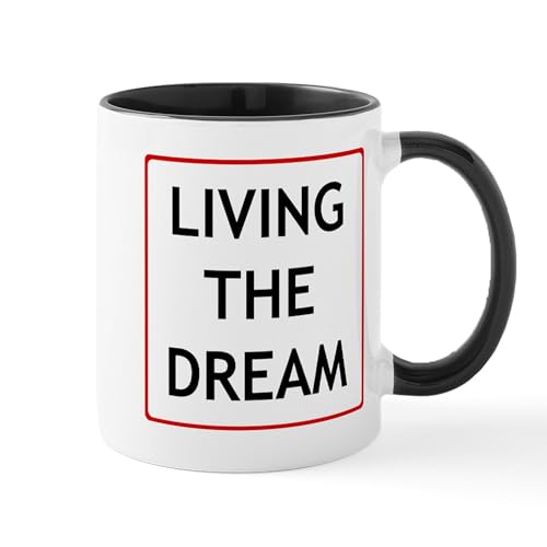 White/Black Inside - Living The Dream Mug