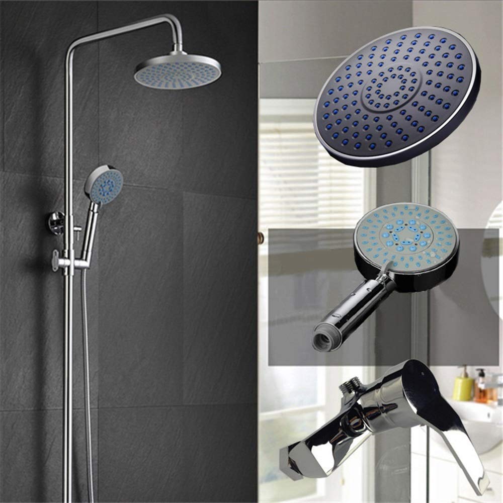 ZCYXQR Copper Wall-Mounted Shower Set with Filter - Dark Finish Bathroom Faucet for Modern Home & Spa Experience | Perfect for Relaxing Showers & Luxurious Bathroom Upgrades