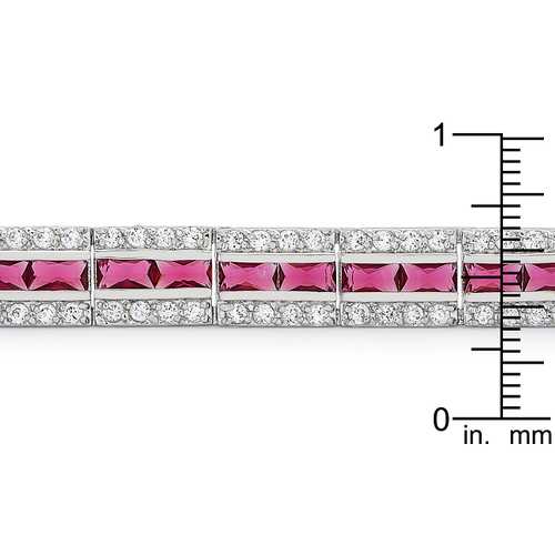 Balboa Red Cubic Zirconia Bracelet for Women - Elegant Fashion Jewelry Gift for Birthday, Anniversary & Special Occasions