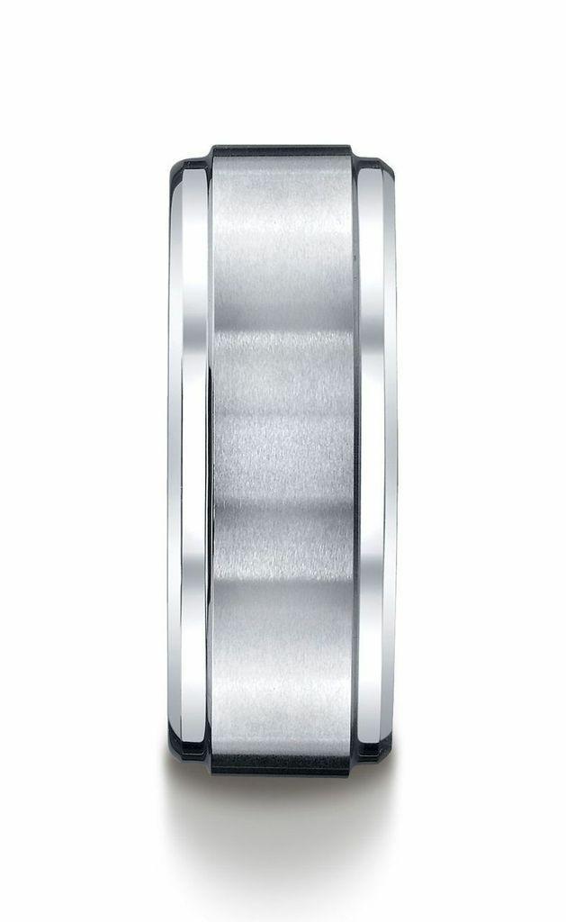 9MM Cobalt Ridge Edge Wedding Band for Men - Durable & Comfortable Ring for Weddings, Anniversaries & Special Occasions