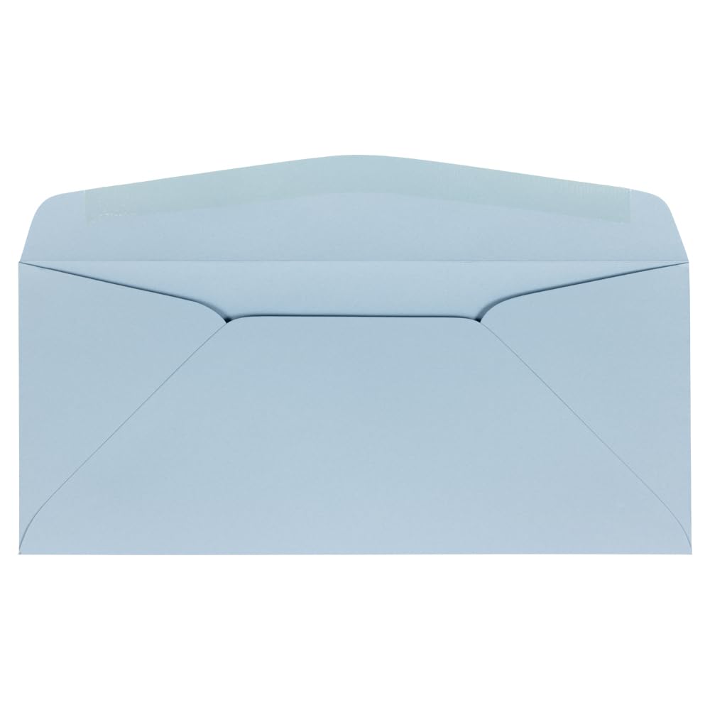 JAM PAPER #10 Business Premium Envelopes - 4 1/8 x 9 1/2 Inches - Pastel Baby Blue - Bulk Pack of 1000 Envelopes per Carton - Perfect for Mailing, Office Correspondence & Wedding Invitations