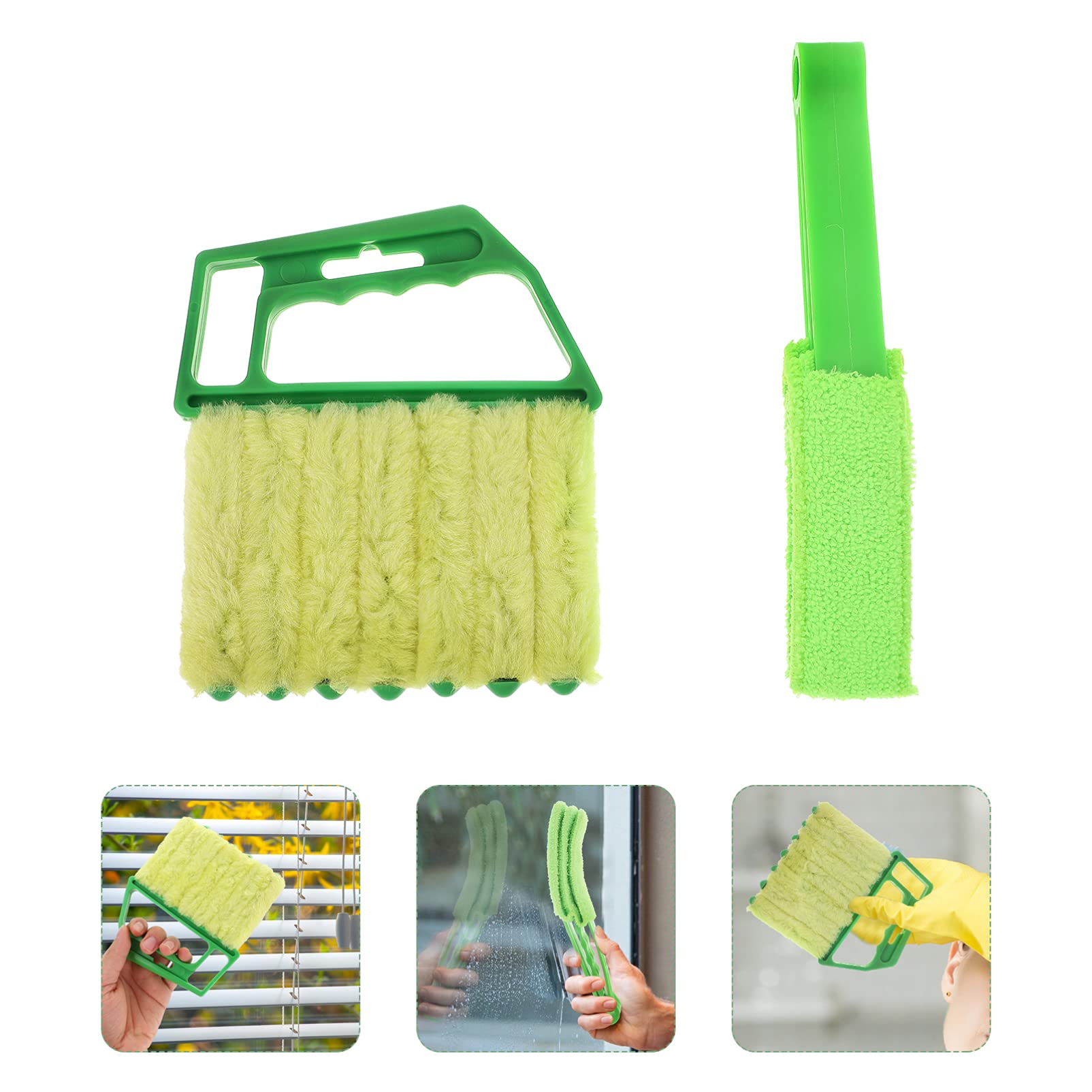 Cabilock 2-Pack Air Conditioner Brush & Window Slot Cleaner - Duster Brush for AC Shutters, Venetian Blinds, Window Tracks - Perfect for Home, Office & HVAC Maintenance
