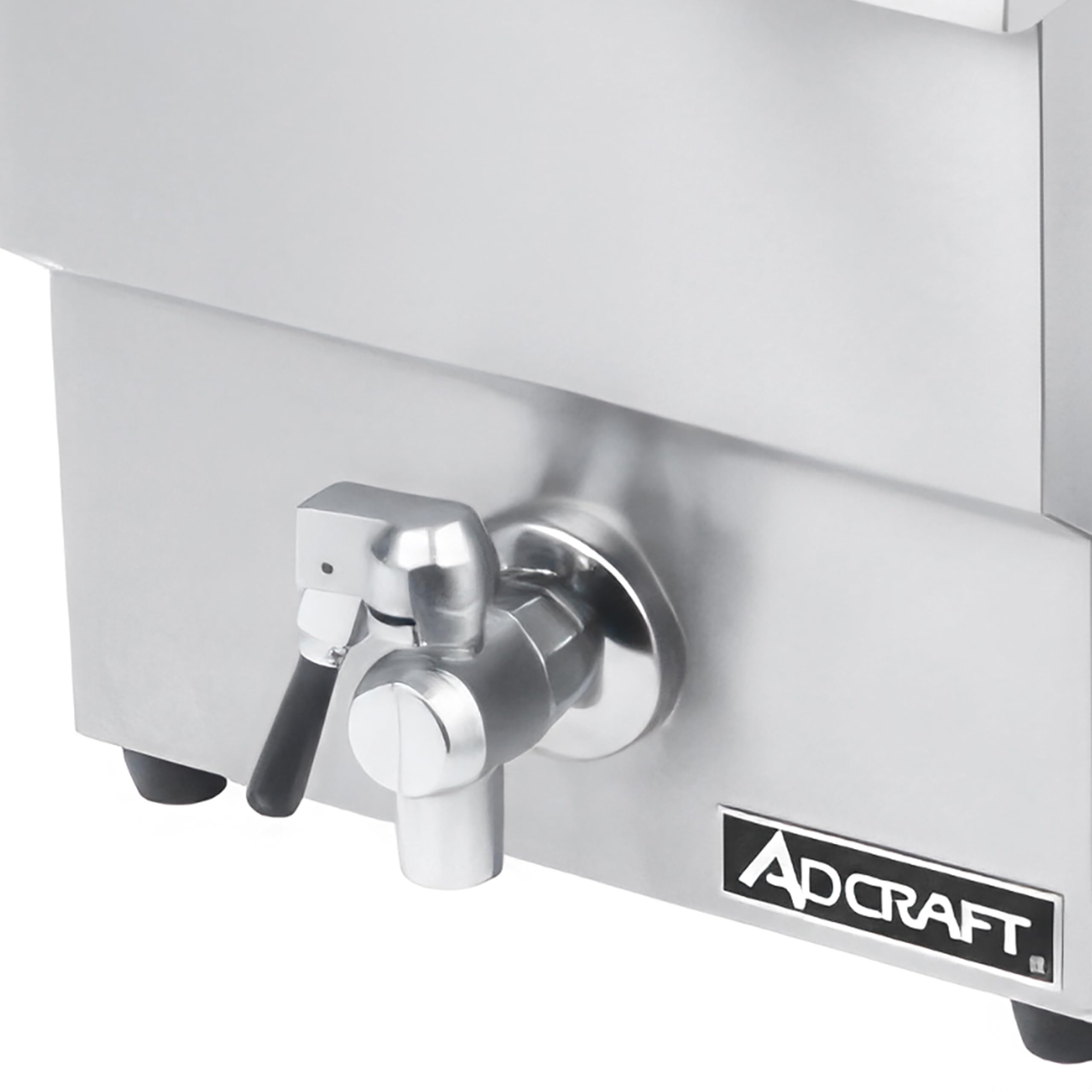 Adcraft 25 lb Capacity Single Tank Deep Fryer with Faucet - Heavy-Duty Commercial Stainless Steel Fryer with Thermostatic Controls, NSF Certified, 208V, 6 Liter - Perfect for Restaurants, Food Trucks & Catering Businesses