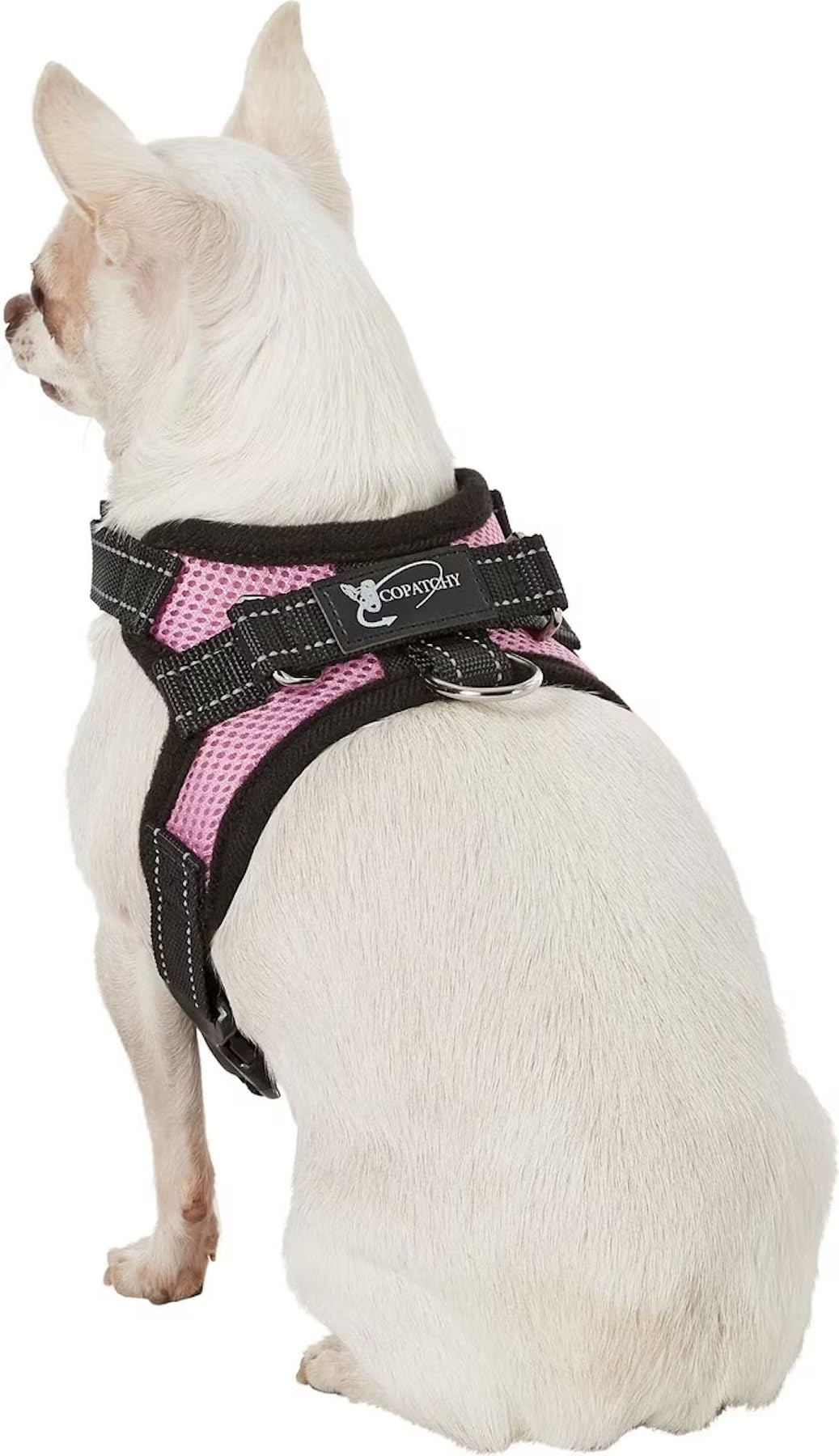 No Pull Reflective Adjustable Dog Harness with Handle - Soft Comfortable All-Weather Mesh Harness for Small, Medium & Large Dogs - Easy to Put On Puppy Harness (Pink, X-Small) - Perfect for Night Walks, Hiking & Outdoor Adventures