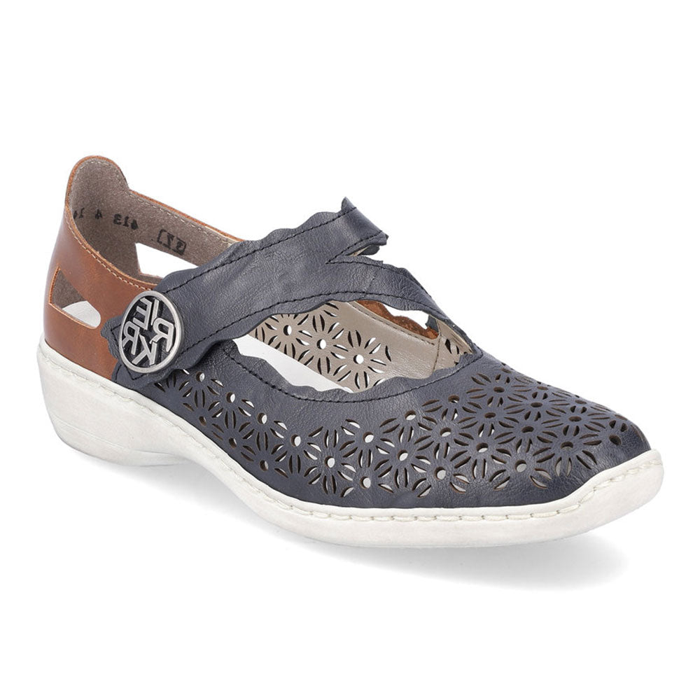 Rieker 413G4 Women's Comfortable Slip-On Loafers - Lightweight Casual Shoes for Walking, Work & Travel | Breathable & Supportive Footwear for Everyday Wear