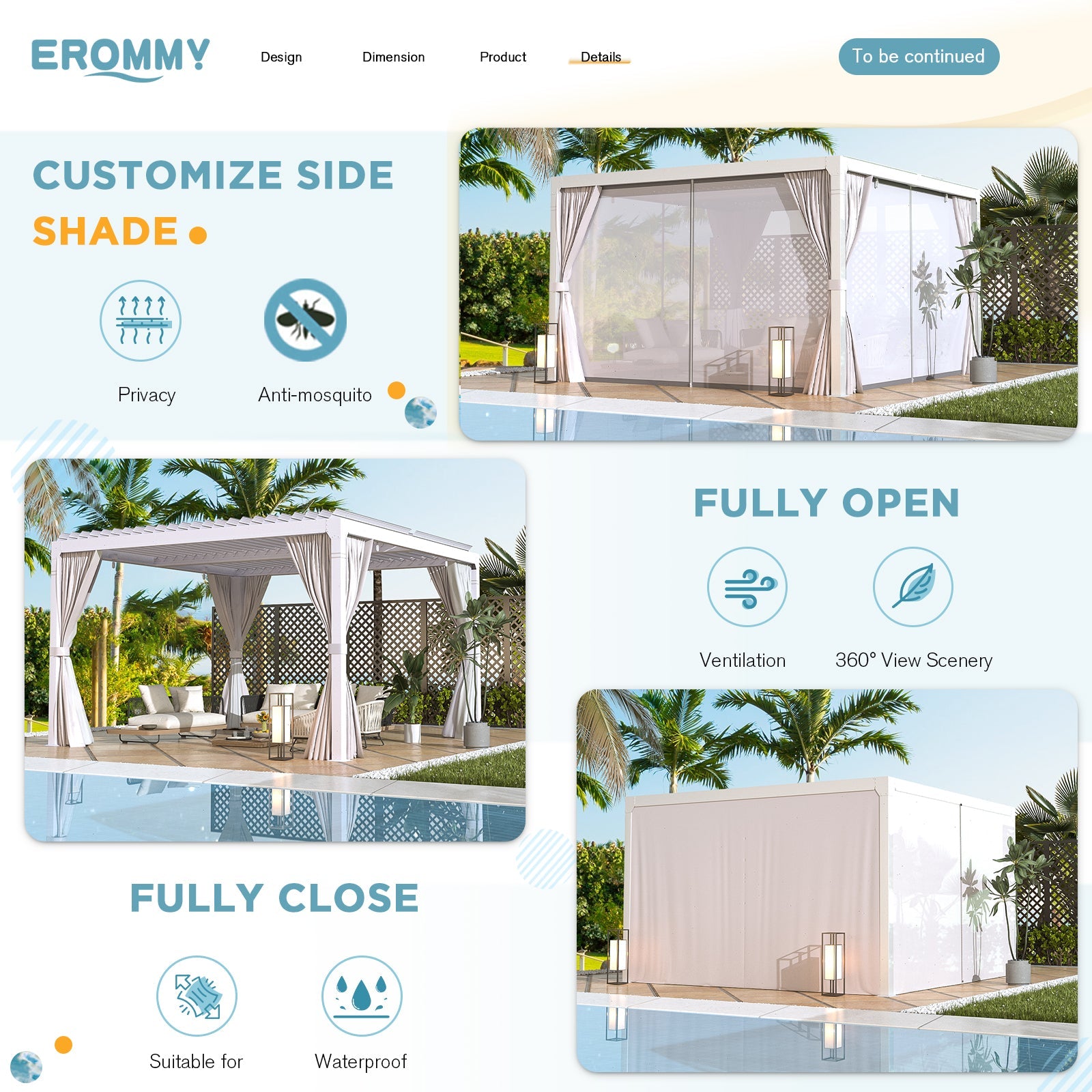 12x12 Aluminum Pergola with Adjustable Louvered Roof - White Outdoor Patio Cover for Backyard, Garden, and Poolside Relaxation
