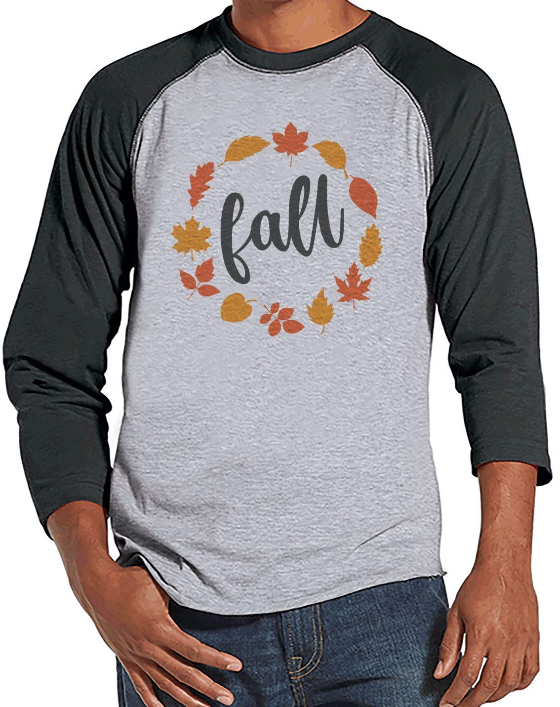 7 ate 9 Apparel Men's Autumn Leaves Button Down Shirt - Casual Fall Flannel for Outdoor Adventures & Cozy Seasonal Style