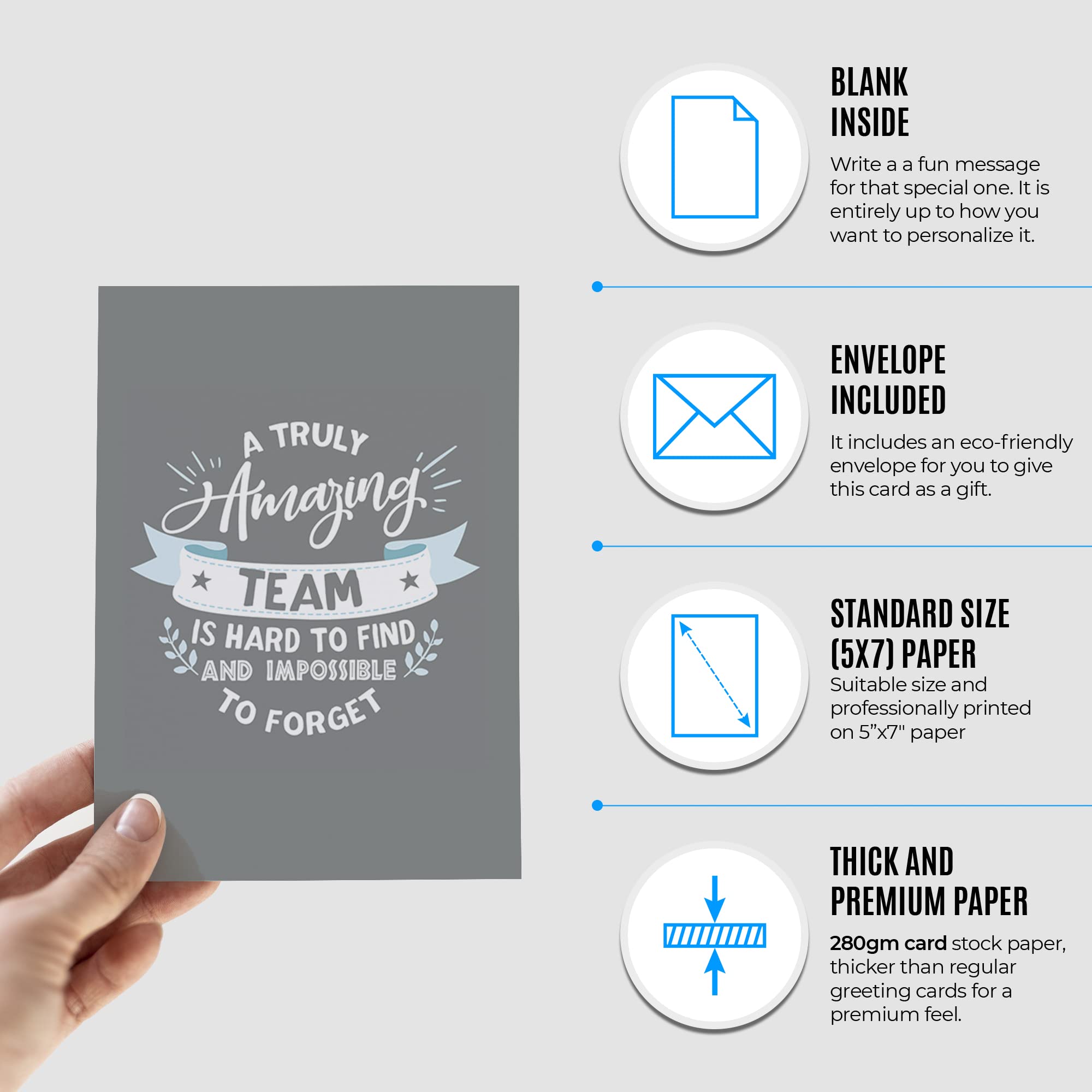 25 Pack Welcome to the Team Cards - Employee Appreciation Greeting Cards for New Hires & Staff - Motivational Office Thank You Cards - Perfect for Onboarding, Recognition & Team Building Events