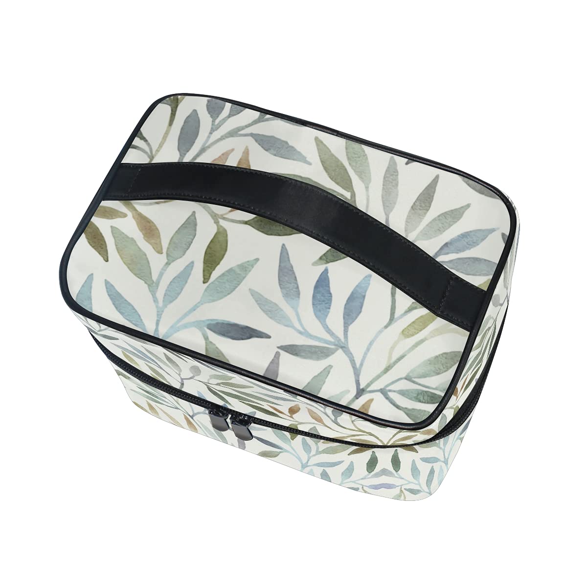 Floral Print Cosmetic Bag for Women - Waterproof Makeup Pouch with Zipper, Travel Toiletry Organizer for Girls | Perfect for Gym, Travel, and Daily Essentials Storage