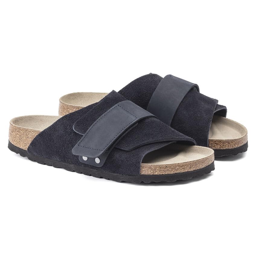 Birkenstock Kyoto Sandals for Women - Comfortable Cork Footbed, Midnight Blue Suede, Size 39 (US 8-8.5) | Perfect for Casual Wear, Office, and Travel