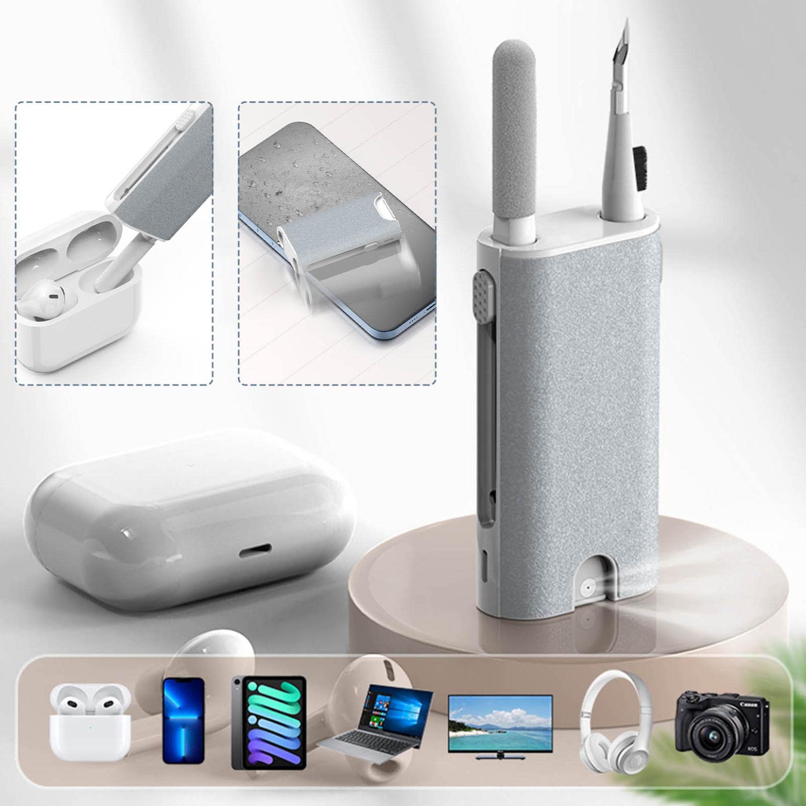 3 in 1 Laptop Cleaner Set - Electronics Cleaning Kit for Laptop, Tablet, Phone & Bluetooth Earphones | Portable Multifunctional Cleaning Tools for Digital Devices | Perfect for Office, Travel & Home Use
