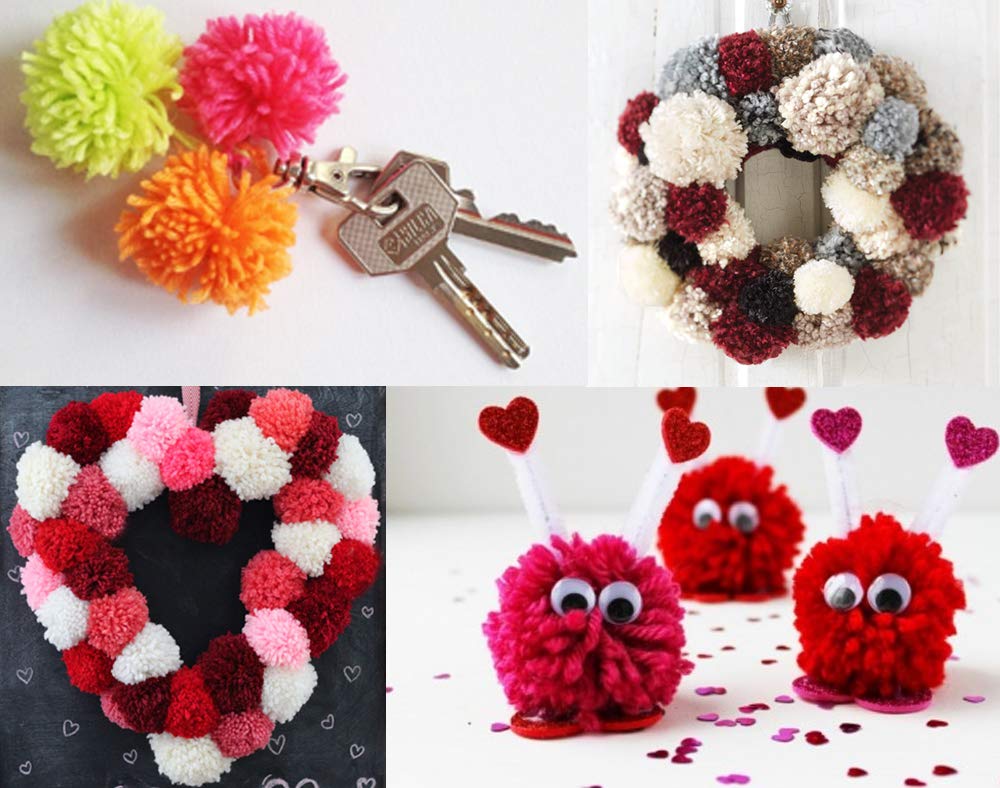 Premium Hemline Dual Size Pom-Pom Maker Kit - DIY Craft Tool for Knitting, Crochet & Scarf Making - Create Perfect Fluffy Pom Poms for Hats, Blankets & Home Decor