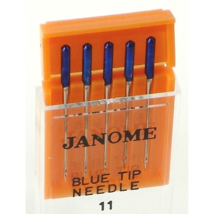 Janome Size 11 Blue Tip Sewing Machine Needles - Heavy Duty Universal Needles for Denim, Canvas & Multiple Fabric Layers | Perfect for Quilting, Upholstery & Thick Material Sewing Projects