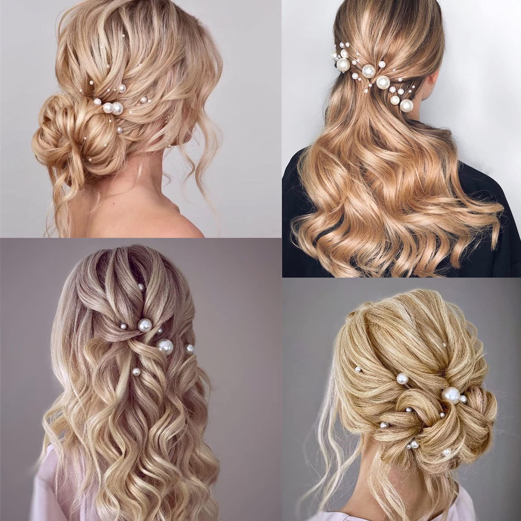 30Pcs Elegant Pearl Rhinestone Hair Pins for Wedding Brides & Bridesmaids - Silver Hair Accessories for Updos, Bun & Special Occasions - Perfect for Bridal Shower, Prom & Formal Events