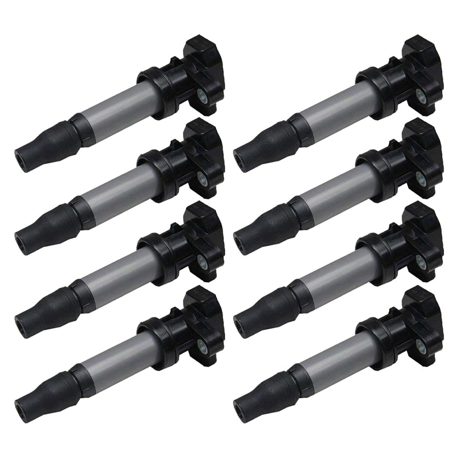 8-Piece Ignition Coil Pack Set Compatible with Buick Cadillac Lucerne DTS SRX STS XLR 2006-2011 4.6L V8 Engine - UF543 4-Pin Design - Perfect for Engine Performance & Tune-Up Maintenance