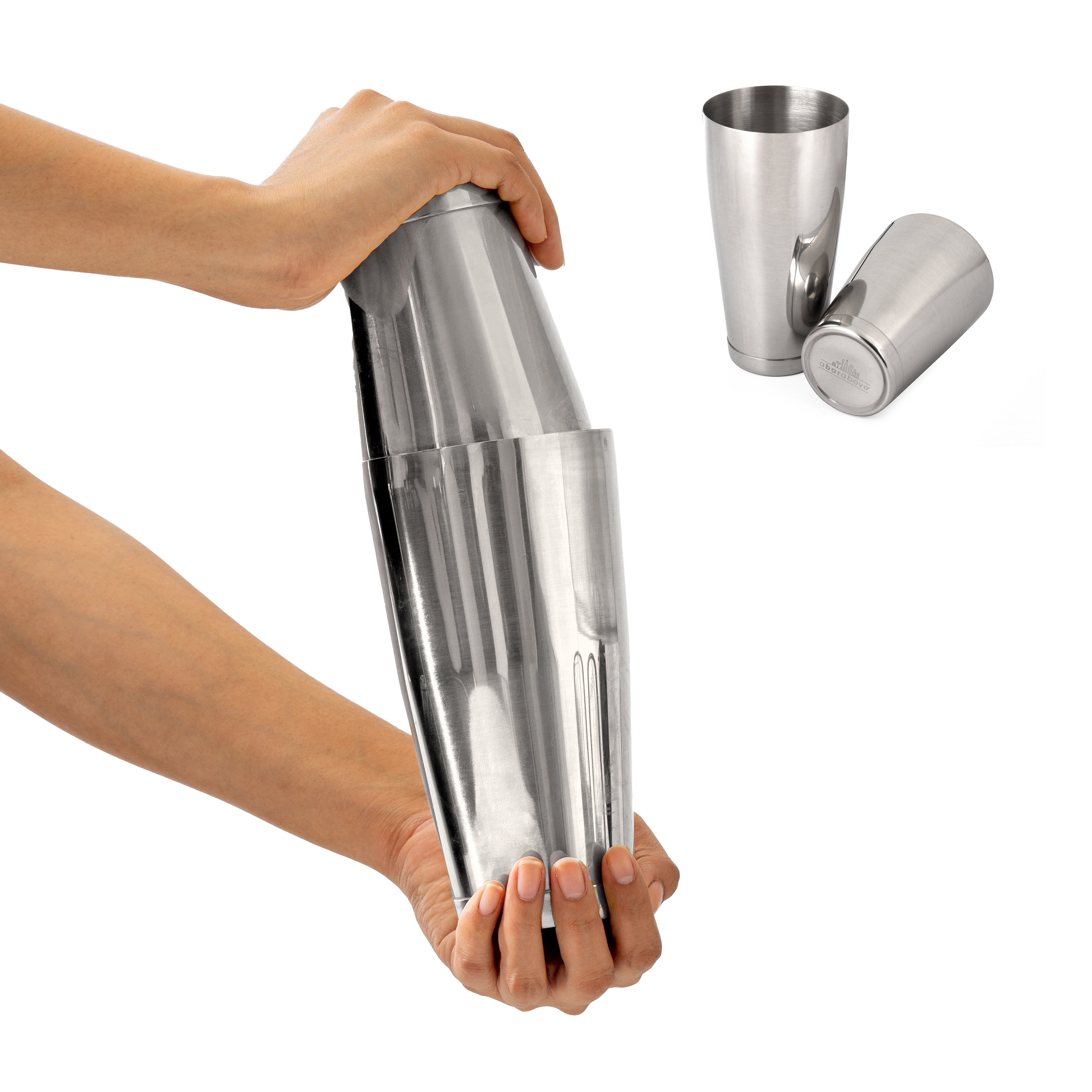 Premium Stainless Steel Cocktail Boston Shaker Bar Set - Professional Mixing Tool for Bartenders, Home Bars & Cocktail Enthusiasts - Perfect for Mojitos, Martinis & Whiskey Sours