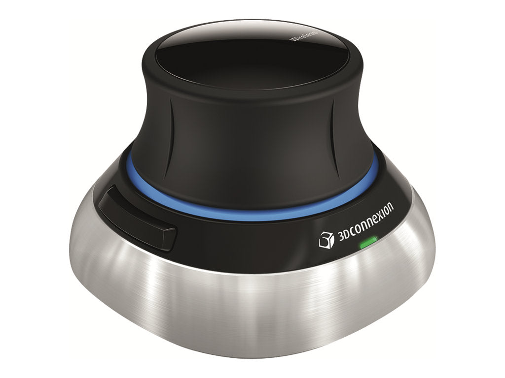3Dconnexion SpaceMouse Wireless 3D Mouse - Bluetooth & 2.4GHz Connectivity with 2 Programmable Buttons for CAD, 3D Modeling & Graphic Design Professionals