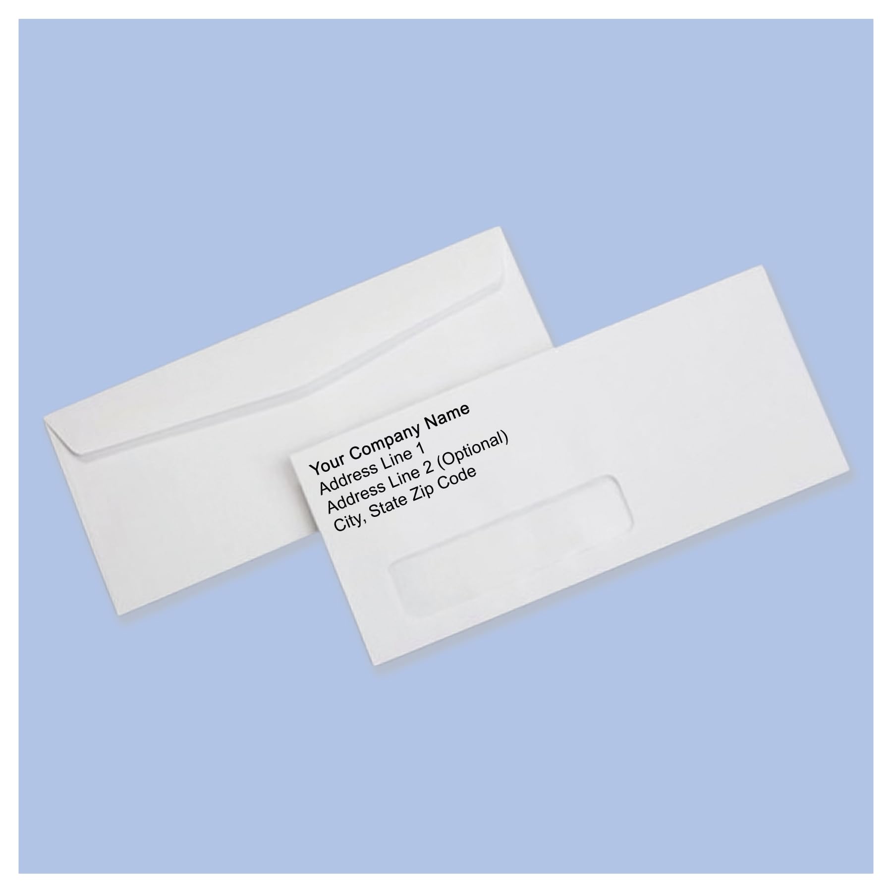Custom Printed #10 Window Envelopes - 2500 Pack, Bright White Wove Paper with Smooth Finish | Business Mailing, Invoice & Letter Envelopes for Professional Correspondence