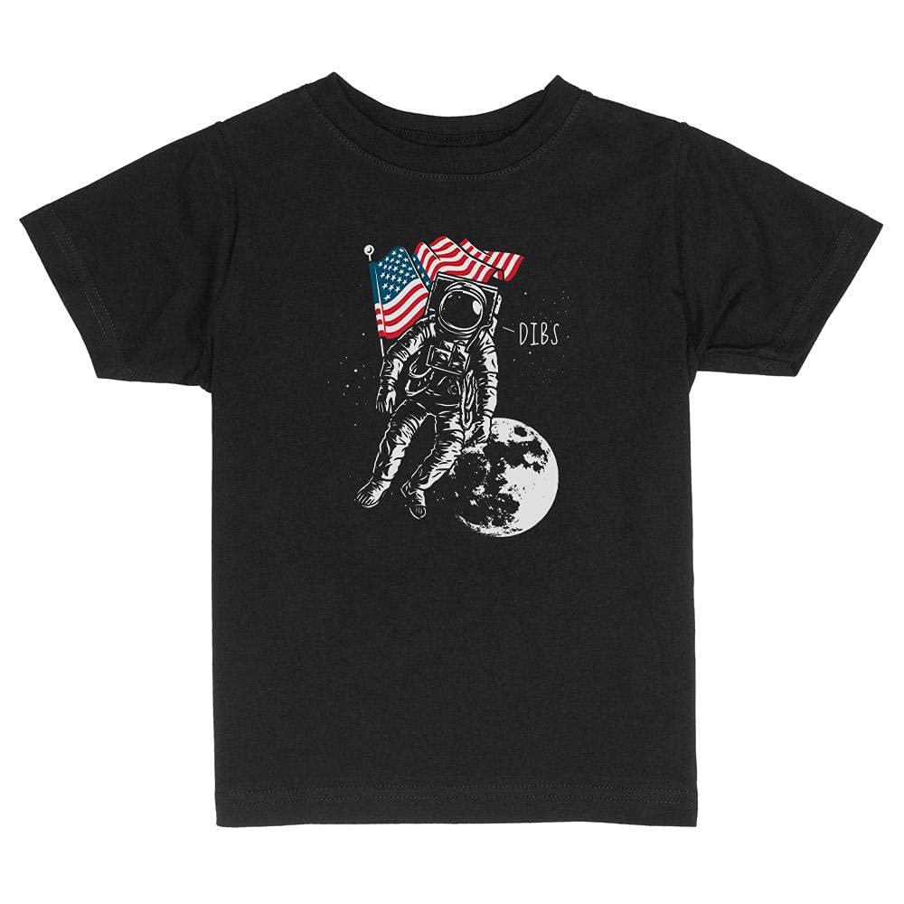 Moon Dibs America Toddler Kids T-Shirt - Soft Cotton Tee for Boys & Girls - Perfect for Playdates, Daycare & Family Outings