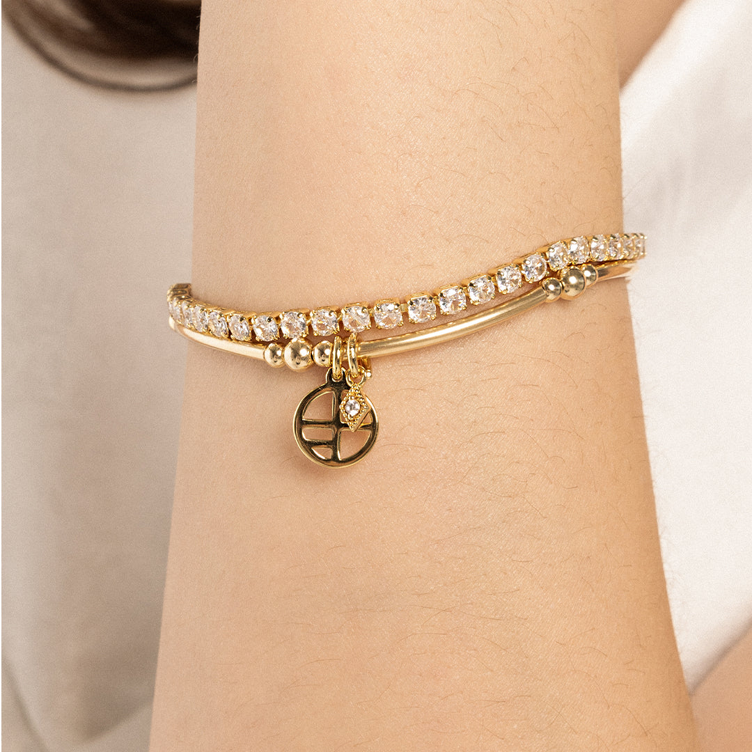 Insight Charm Bracelet for Women - Elegant Adjustable Beaded Bracelet with Inspirational Charms - Perfect for Gifts, Meditation, and Daily Wear