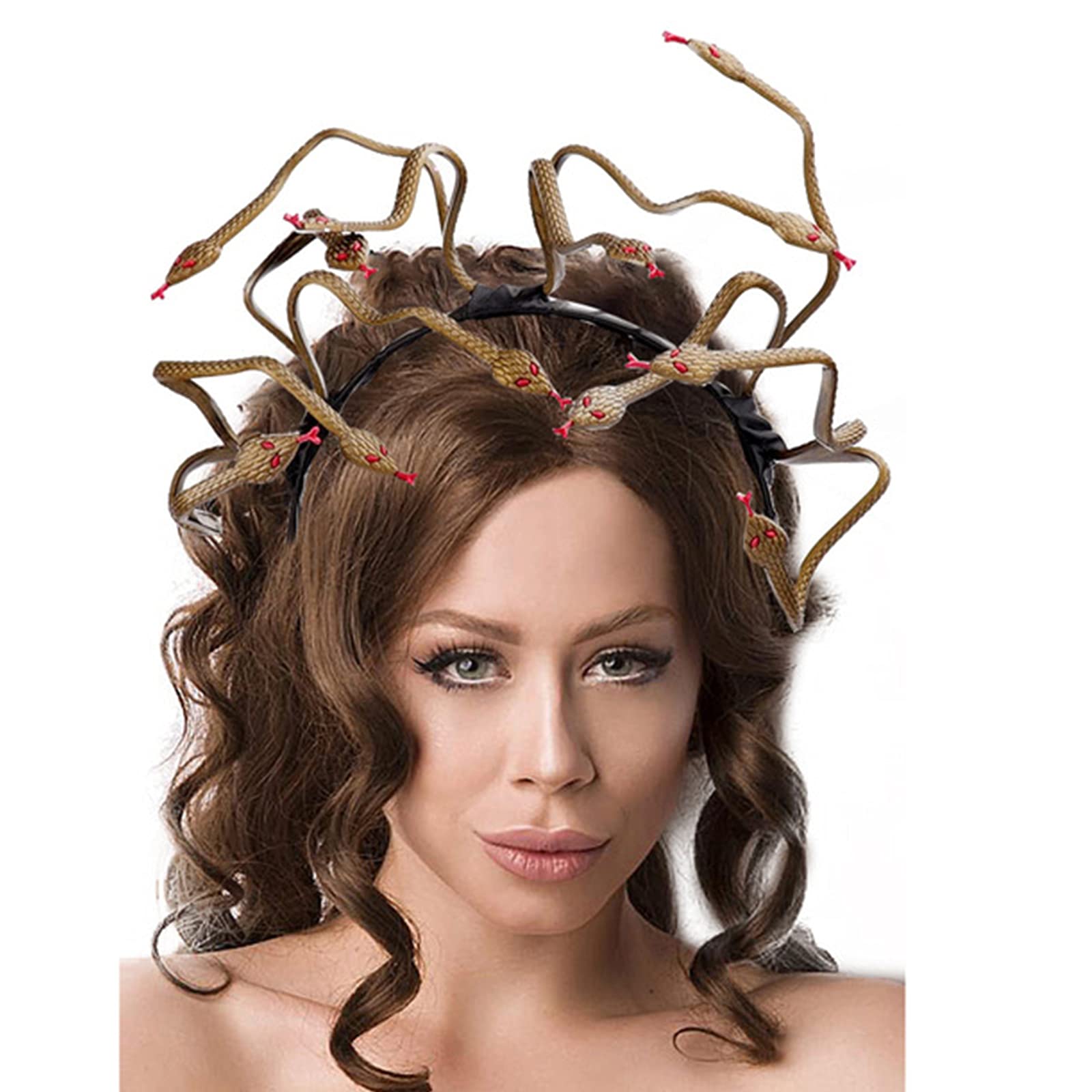 Scary Halloween Snake Headband - Women & Girls Cosplay Hair Accessory for Carnival, Masquerade & Halloween Party | Perfect for Costume Dress Up, Themed Events & Spooky Photo Shoots