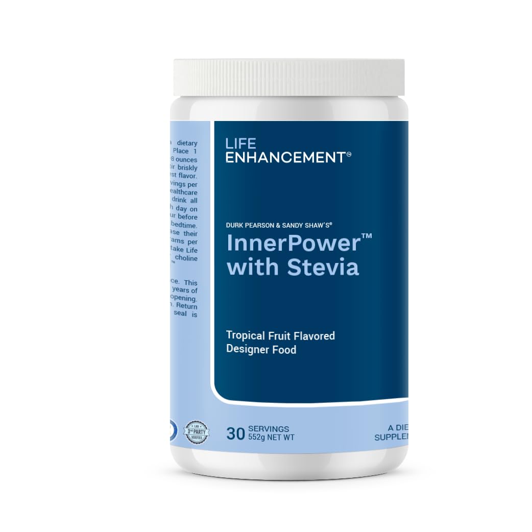 Life Enhancement InnerPower with Stevia | Amino Acids, B Vitamins, Choline, Folate & Essential Minerals | 30 Servings | Energy Boost & Wellness Support for Active Lifestyles