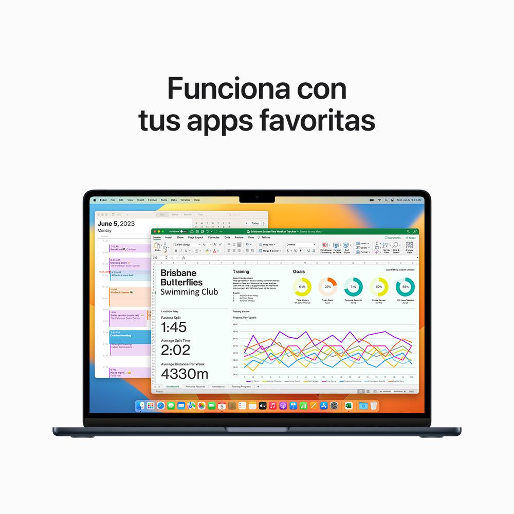Apple MacBook Air 15-inch with M2 Chip - 8-Core CPU, 10-Core GPU, 256GB SSD in Midnight Blue - Perfect for Work, Study & Creative Projects