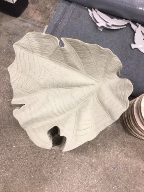Bo Concepts Taupe Velvet Leaf Tray - Elegant Home Decor Serving Tray for Coffee Table, Dining Table, and Bedroom Organization