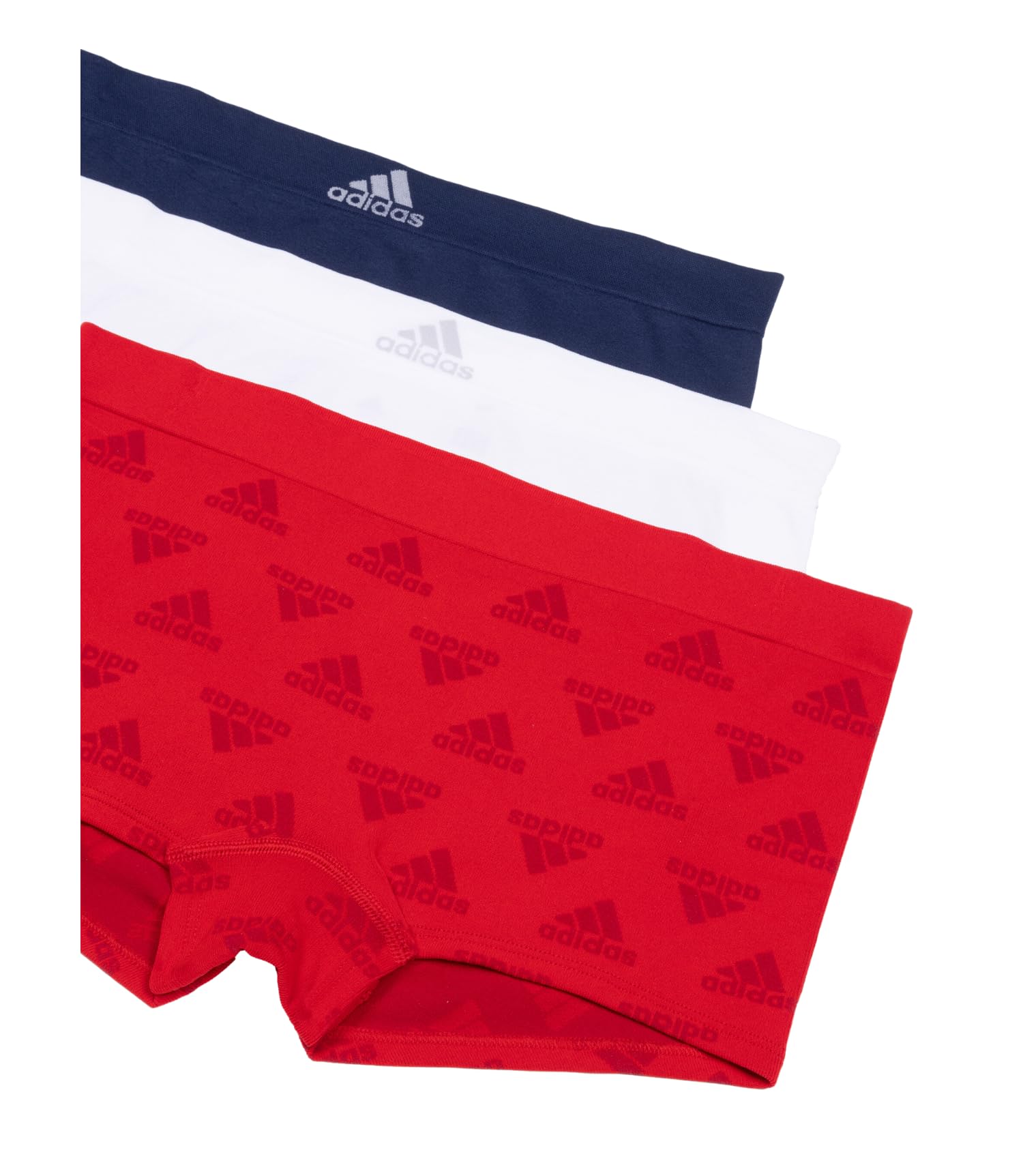 adidas Women's Seamless Boyshort Underwear 3-Pack - Soft Breathable Comfort Panties for Yoga, Workout & Everyday Wear