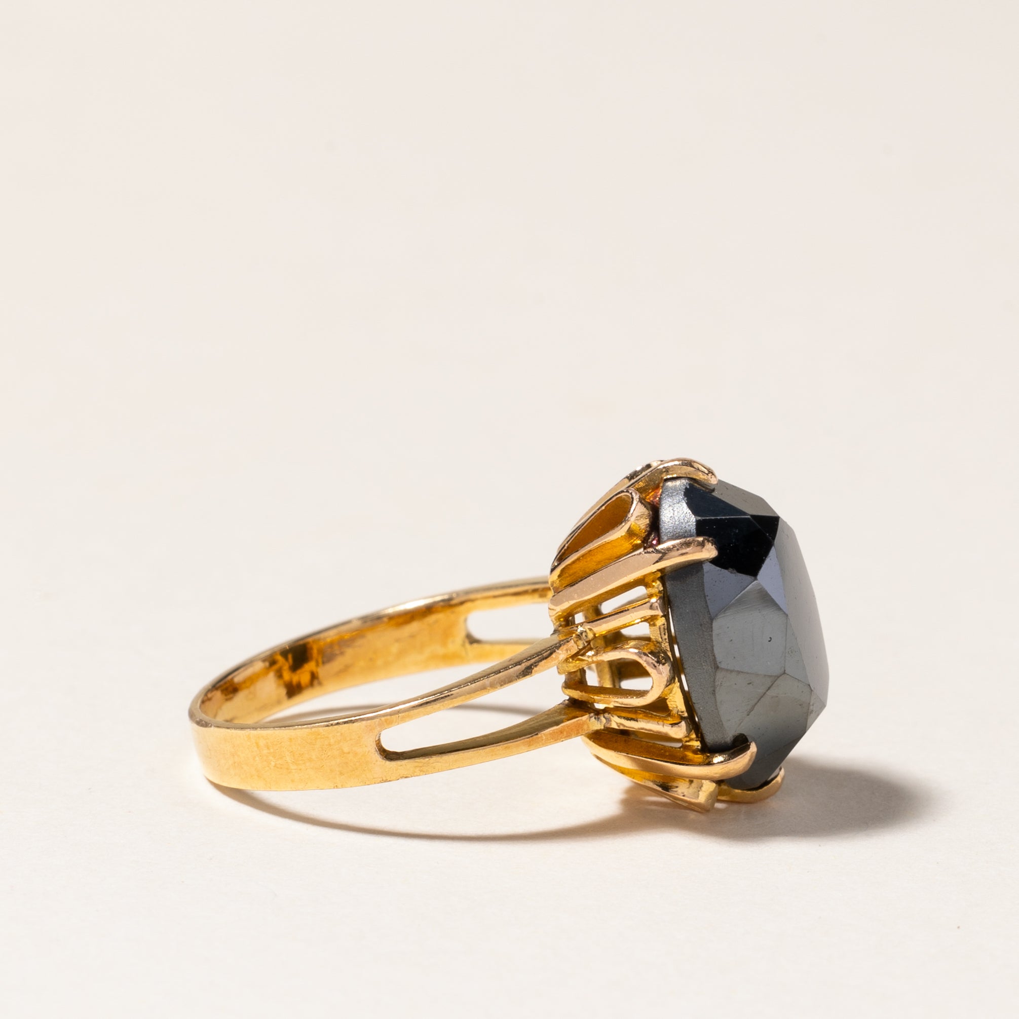 Elegant Oval Cut Hematite Cocktail Ring - 6.85 Carat Statement Jewelry for Women | Size 6 | Perfect for Evening Parties, Date Nights & Special Occasions