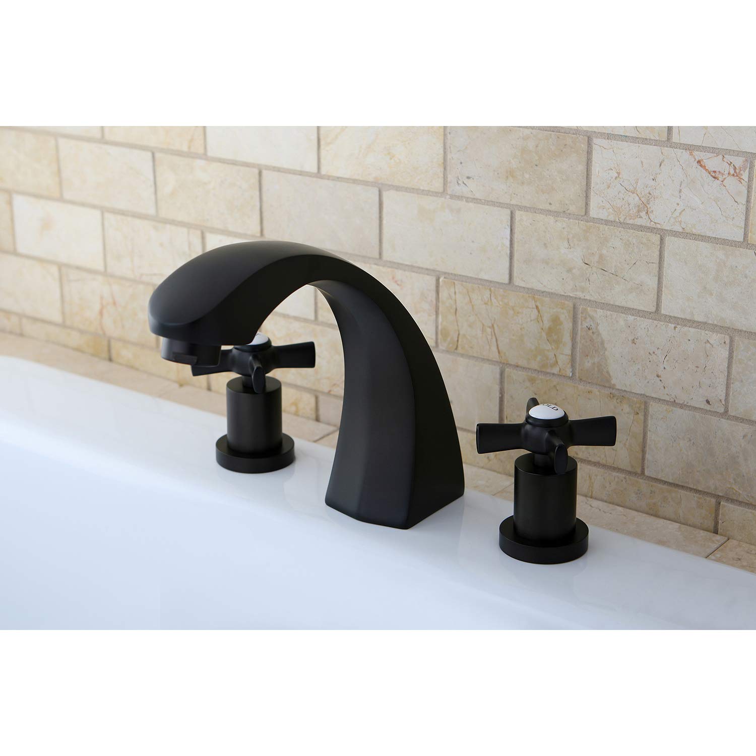 KINGSTON BRASS KS4365ZX Millennium Roman Tub Faucet - Oil Rubbed Bronze Finish - Freestanding Bathtub Filler for Luxury Bathrooms & Spa Retreats