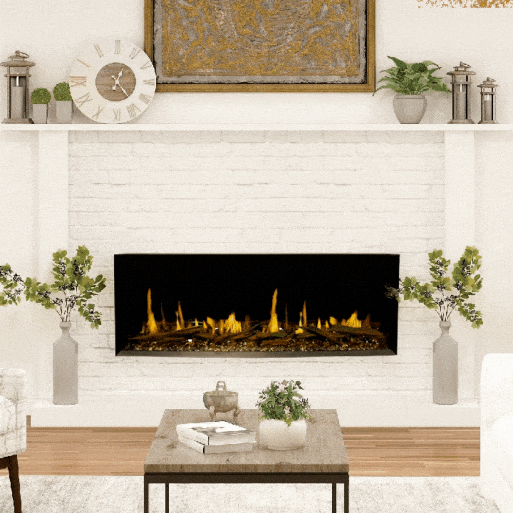 Modern Flames Orion Smart Electric Fireplace - Built-in/Wall Mounted with Realistic Flame Effect - Perfect for Living Rooms, Bedrooms & Home Theater Ambiance