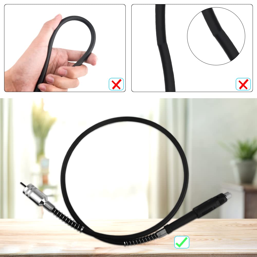 Flexible Flex Shaft Adapter for Power Drill - 39Inch Extension Cord Rotary Grinder Tool Attachment - Perfect for DIY Projects, Metal Polishing & Wood Carving