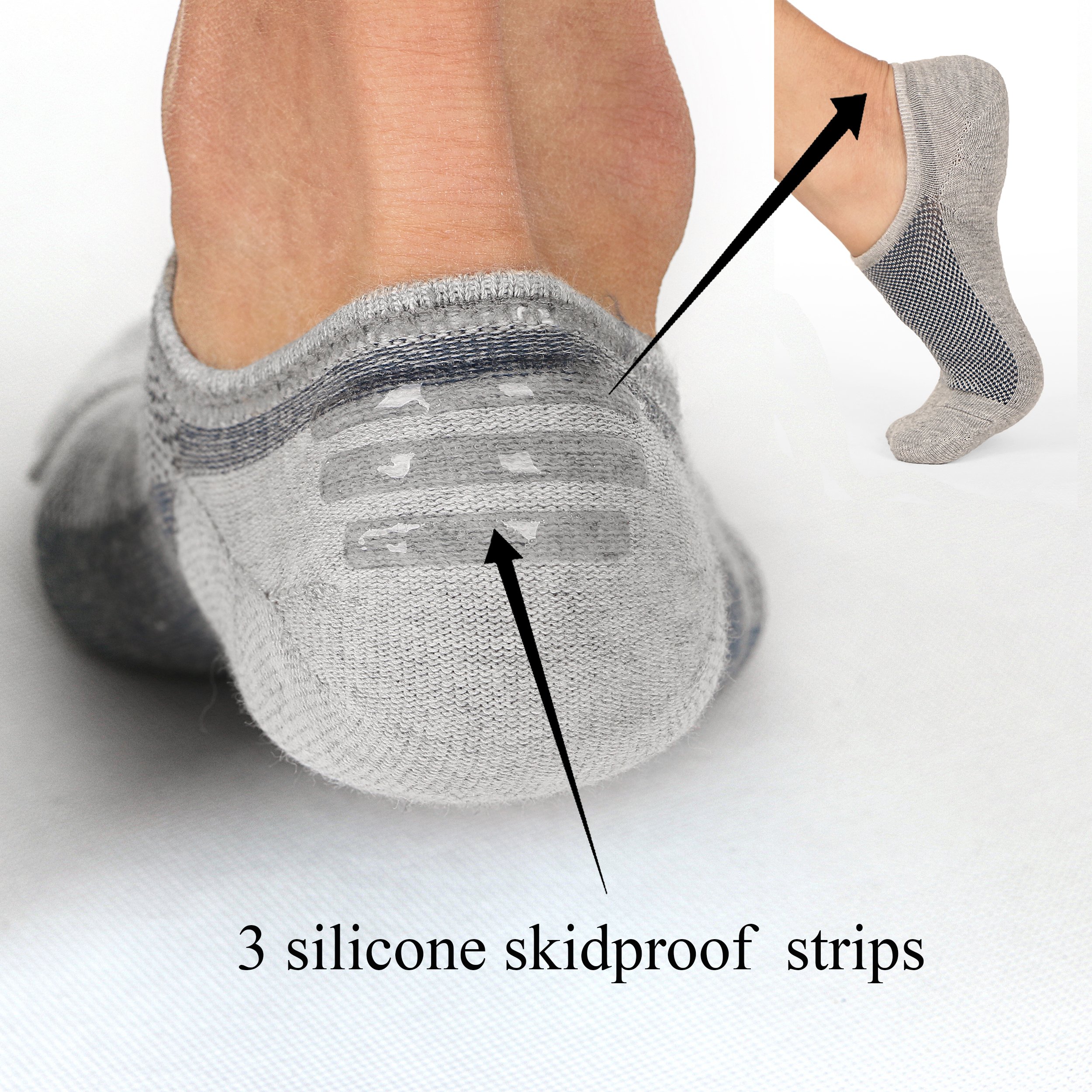 Mottee & Zconia No Show Socks for Men & Women - Low Cut Invisible Ankle Liner Socks - Breathable Cotton Comfort for Sneakers, Loafers & Casual Shoes