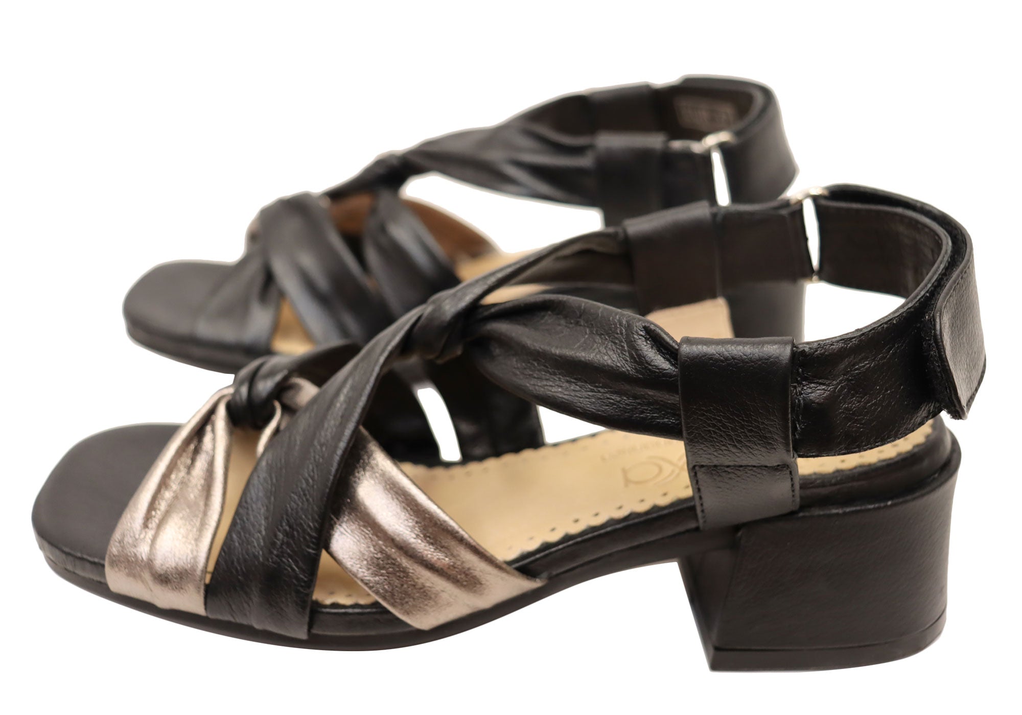 Opananken Vita Women's Comfortable Leather Mid Heel Sandals - Stylish & Supportive for Work, Date Night & Summer Outings
