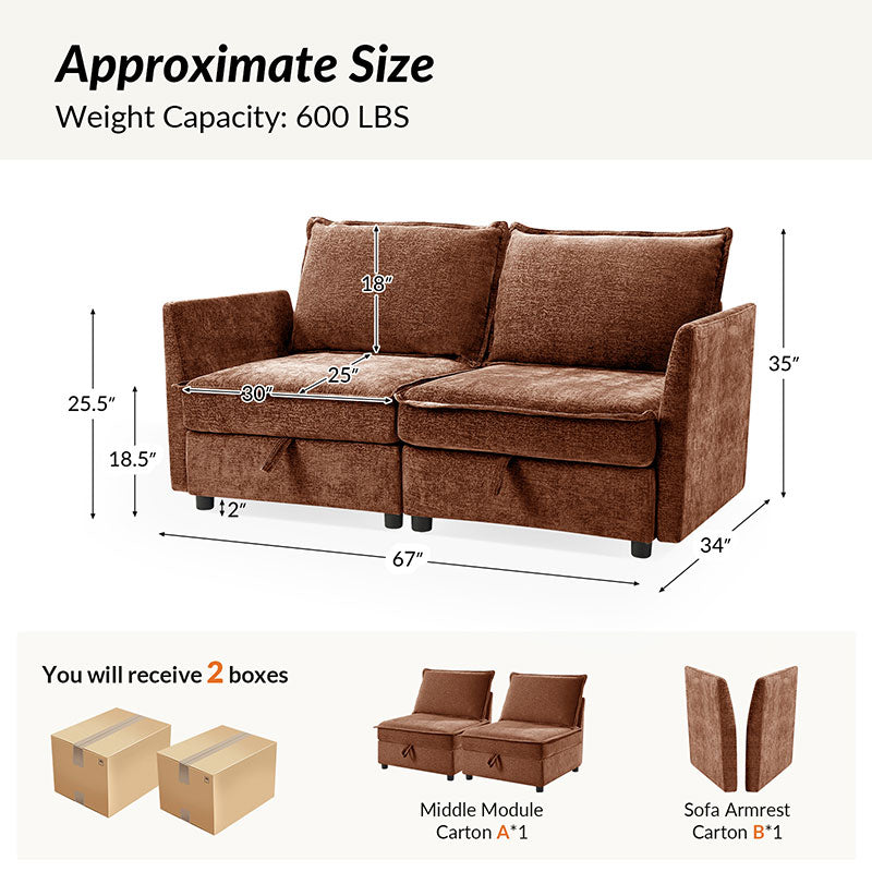 Harmetrix Oversized Soft Sectional Couch with Storage | Modern L-Shaped Sofa Bed with Hidden Compartment | Perfect for Living Room, Family Room & Small Spaces