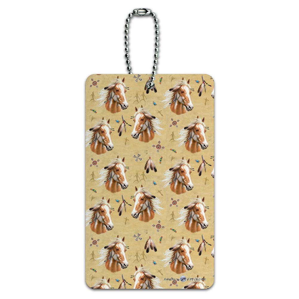Palamino Horse Selfie Pattern Luggage Tag - Durable Suitcase ID Tag for Travel & Carry-On Bags - Perfect for Airports, Vacations & Gift Giving
