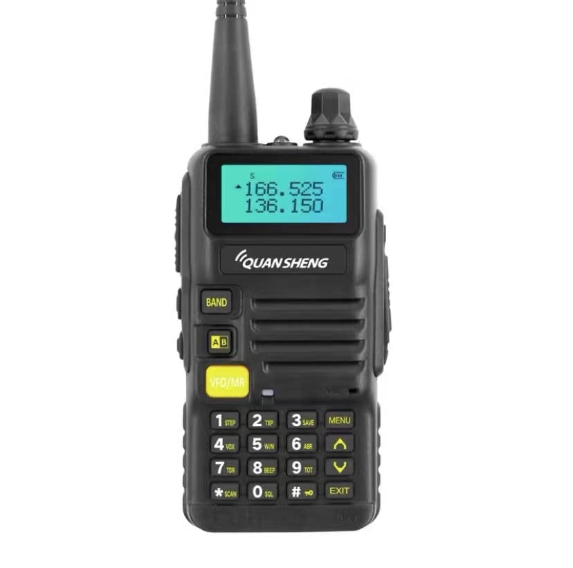 Quan R50 Dual Band Two-Way Radio - 200 Programmable Channels, 3300mAh Long-Lasting Battery, Long Range Walkie Talkie for Outdoor Adventures, Construction Sites & Emergency Communication