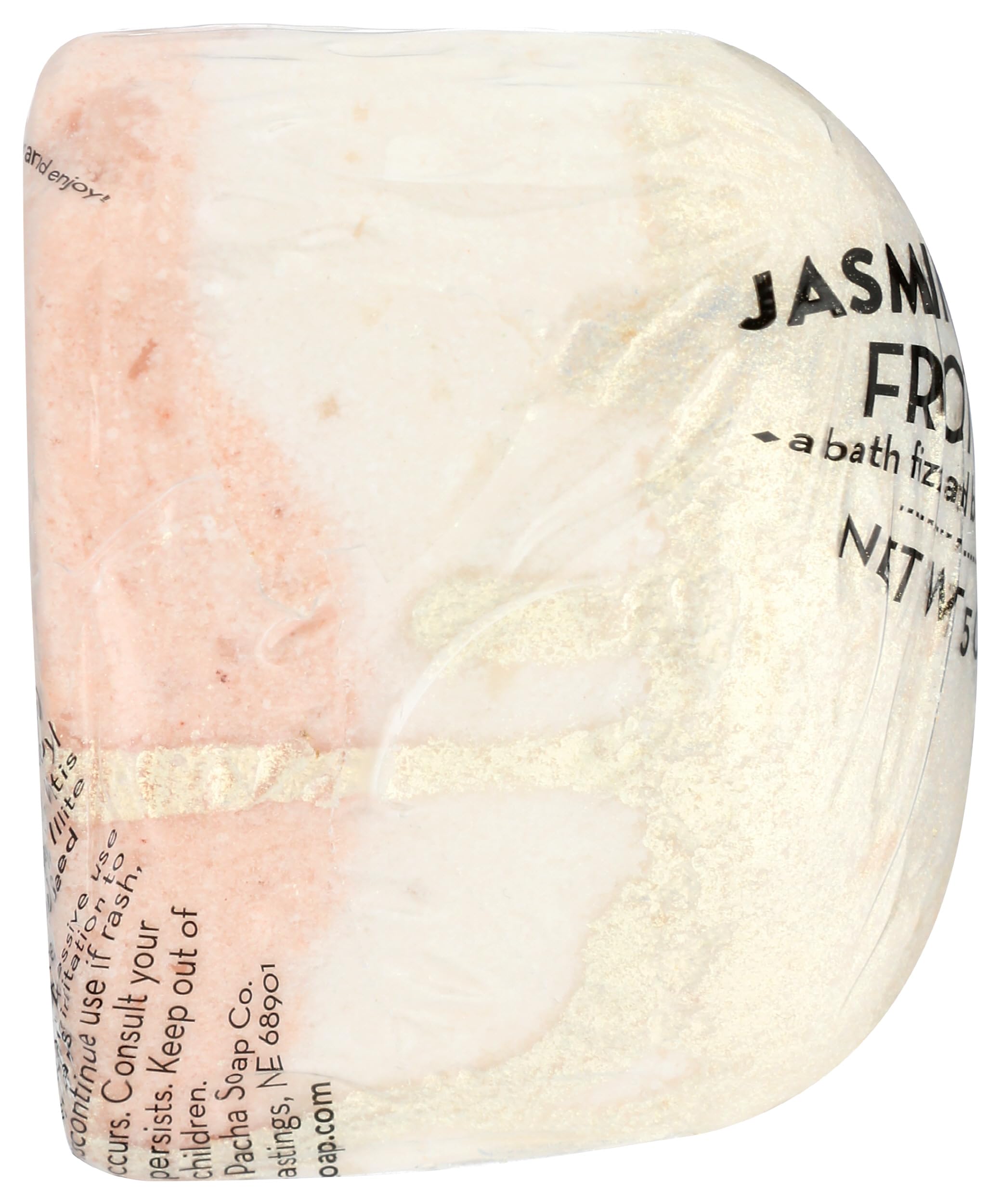 Pacha Soap Jasmine Gardenia Heart Foaming Bath Bomb, 5 oz - Luxurious Aromatherapy for Relaxing Bath Time & Self-Care Rituals