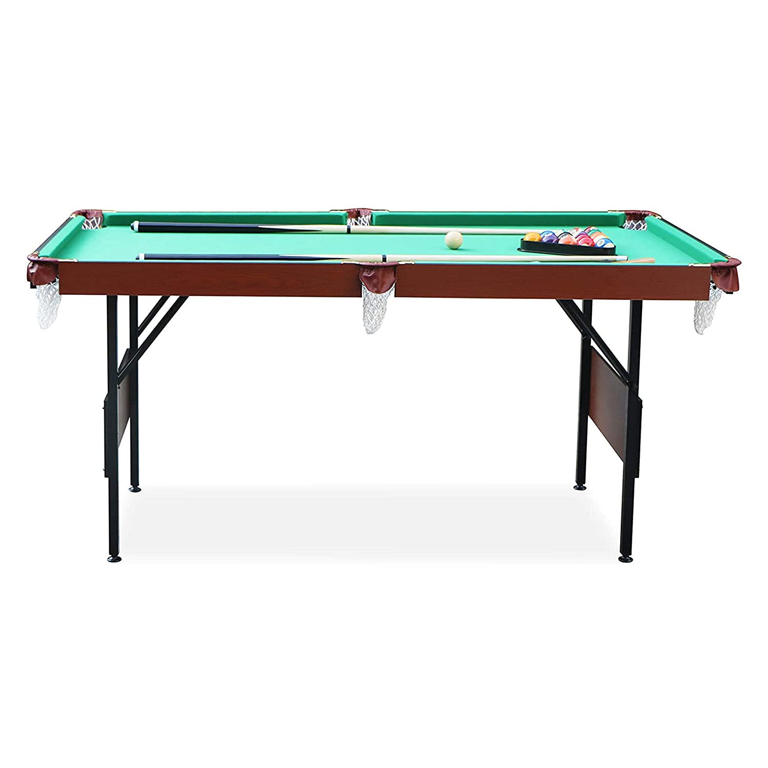 RACK Crucis 5.5-Foot Folding Billiard Pool Table - Portable Game Table for Home, Office, or Bar - Perfect for Indoor Entertainment & Parties