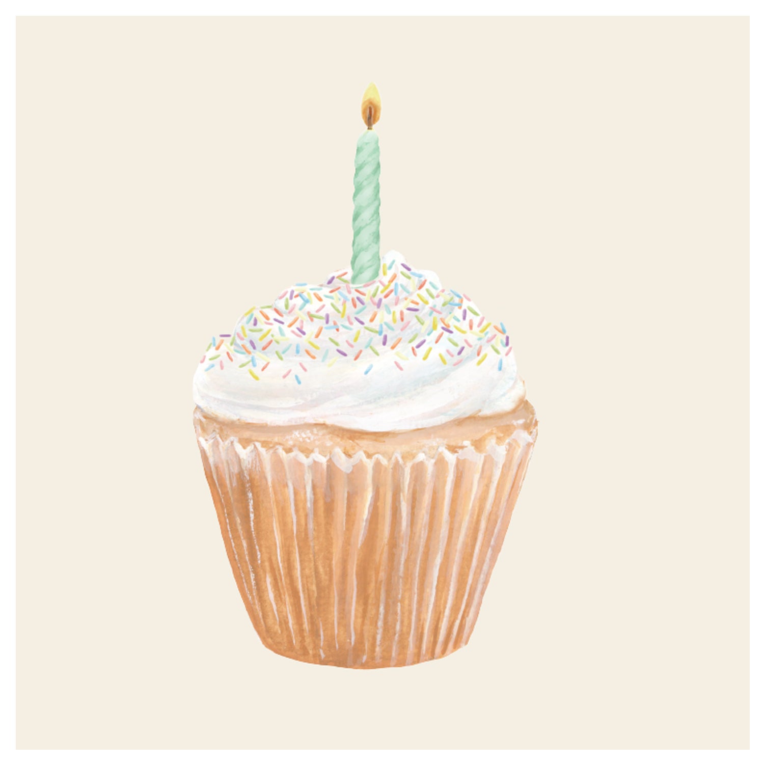 Premium Cupcake Cocktail Napkins - 50 Pack Disposable Party Napkins for Desserts, Drinks & Appetizers - Perfect for Birthday Parties, Weddings & Baby Showers