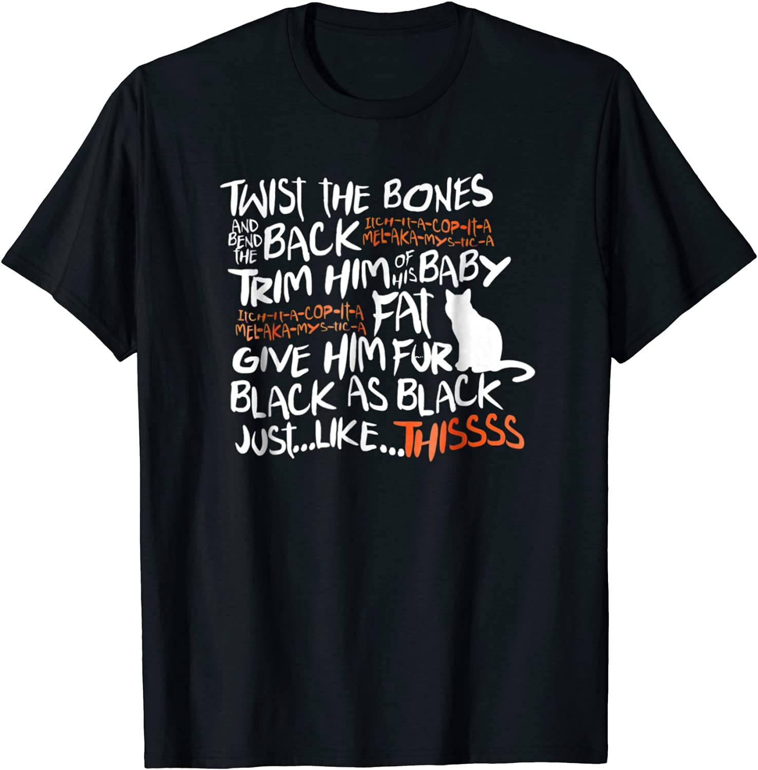 Twist The Bones and Bend The Back Graphic T-Shirt | Vintage Horror Punk Style | Perfect for Concerts, Halloween & Alternative Fashion