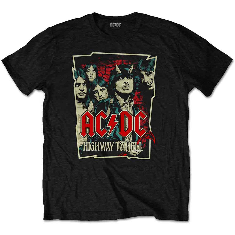 Highway To Hell AC/DC Band Sketch T-Shirt - Vintage Rock Music Tee for Concerts & Casual Wear