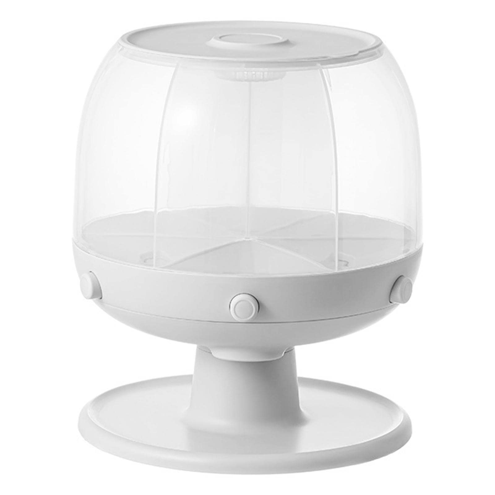 Large Capacity MagiDeal Cereal Dispenser - 4L Dry Food Storage Container for Kitchen Pantry Organization | Perfect for Baking Ingredients, Coffee Beans, Rice & Pet Food | BPA-Free Countertop Kitchen Organizer (White)
