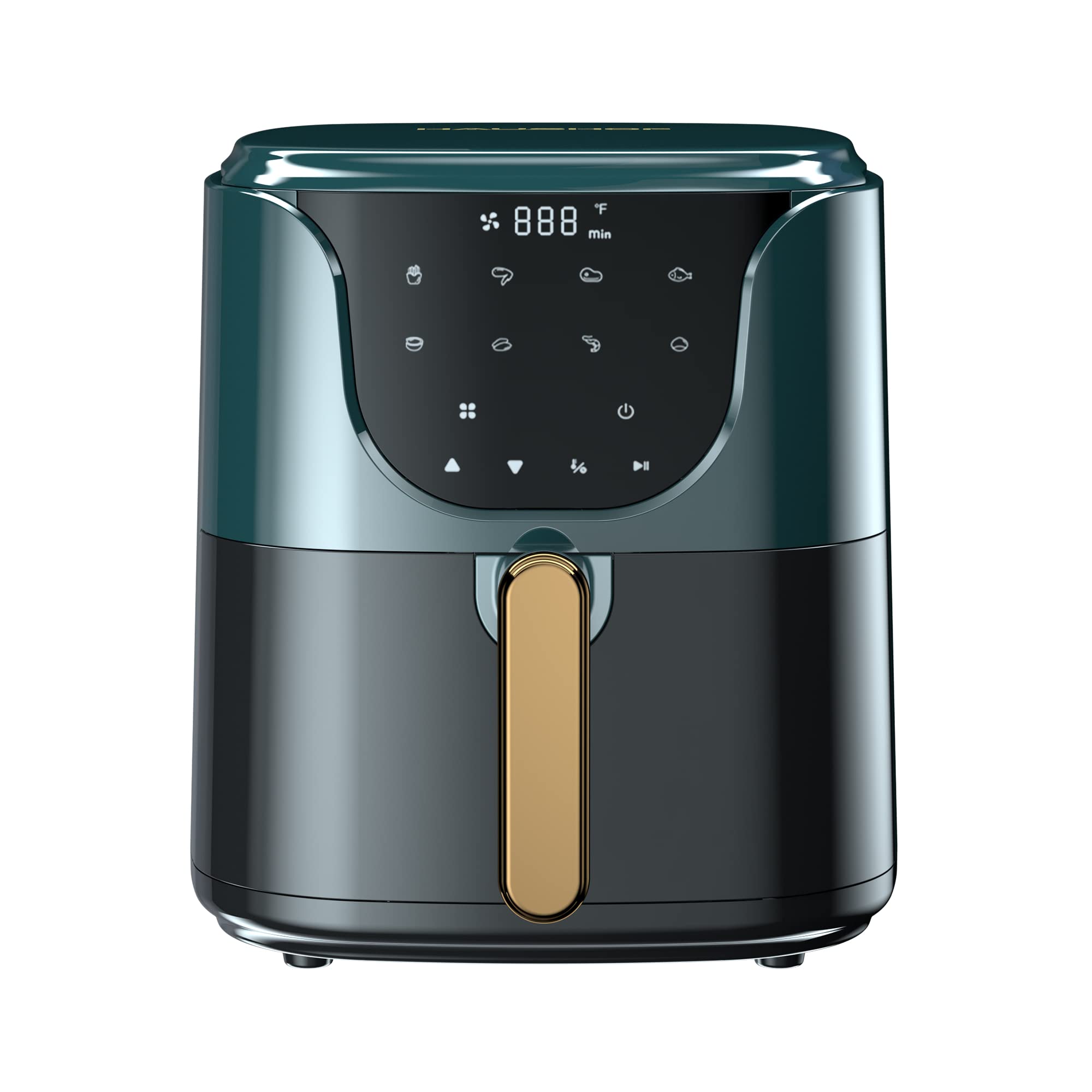 HAUSHOF 5.8QT Digital Air Fryer Oven - Oil-Free Cooker with 8 Preset Functions for Roasting, Baking, Crisping & Reheating | Nonstick Basket & Fast Cooking | Perfect for Small Kitchens, Dorms & Healthy Meals