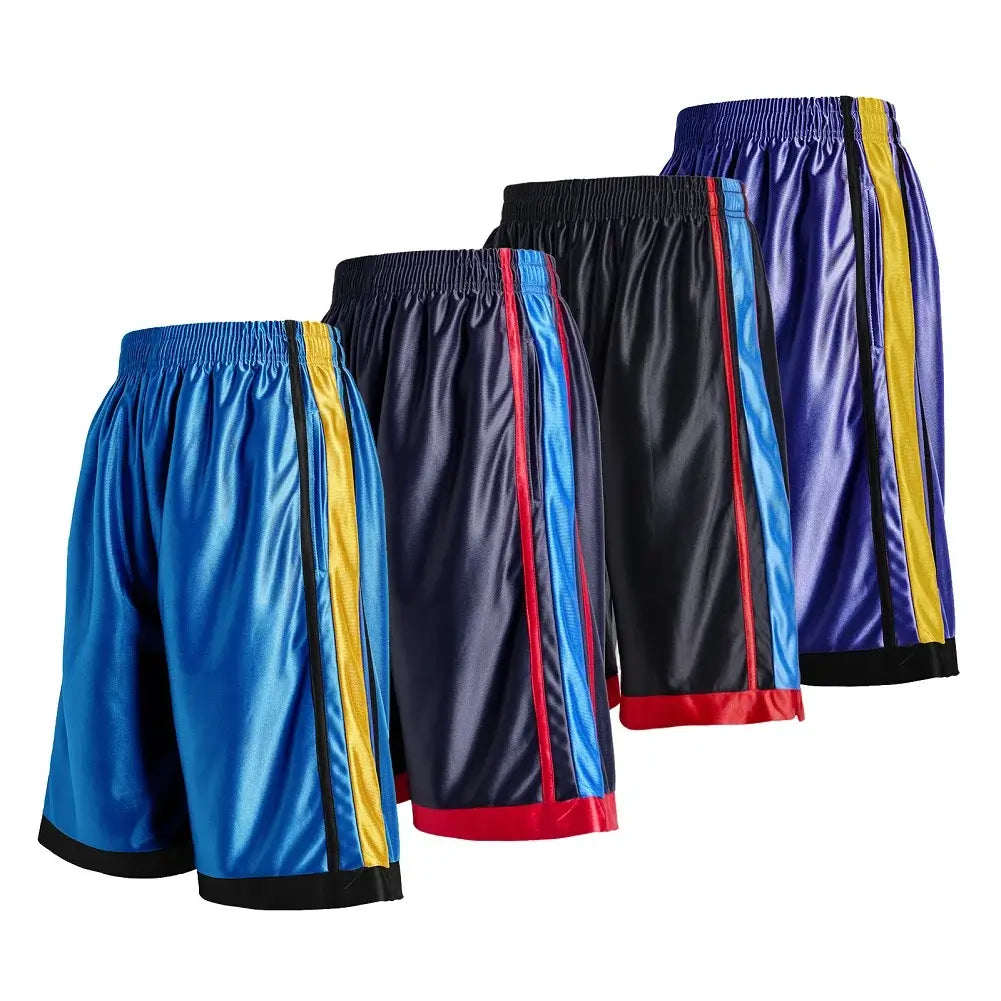 4 Pack Men's Basketball Shorts - Breathable Quick-Dry Athletic Shorts for Gym, Running & Casual Wear - Perfect for Basketball Practice, Workouts and Summer Outdoor Activities