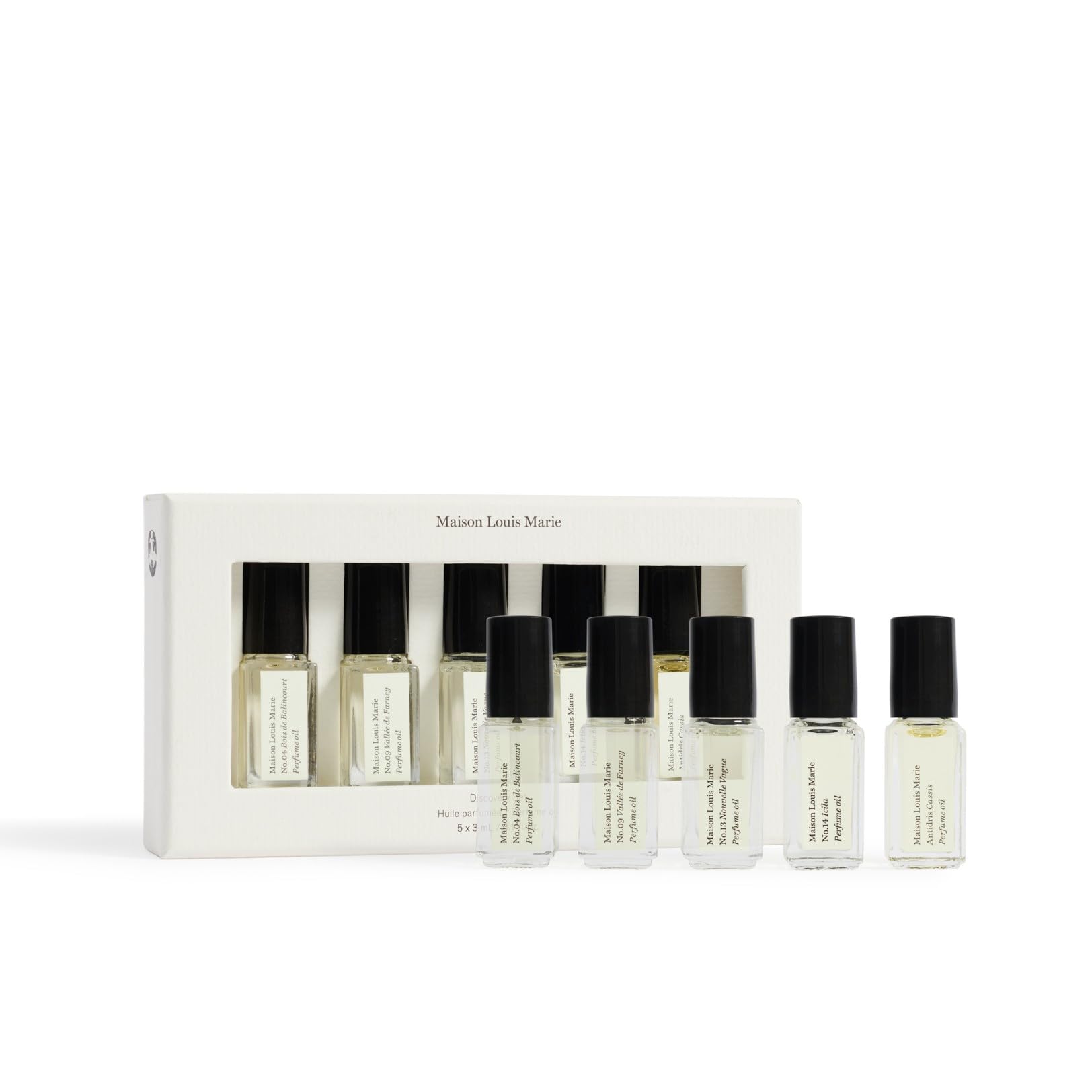 Maison Louis Marie Natural Roll-On Perfume Oil Discovery Set - 5 Piece Luxury Clean Beauty Gift | Non-Toxic Fragrance for Women, Travel & Everyday Wear