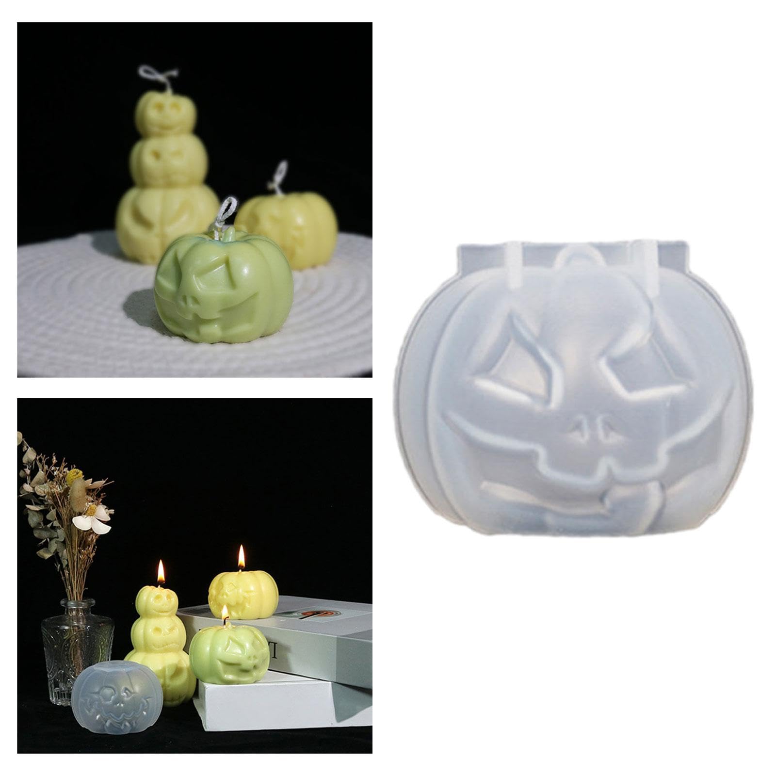 SECRET DESIRE Silicone Candle Making Mold - DIY Pumpkin Shaped Candle Kit for Halloween, Thanksgiving & Christmas Crafts - Perfect for Home Decor, Party Favors & Gift Making